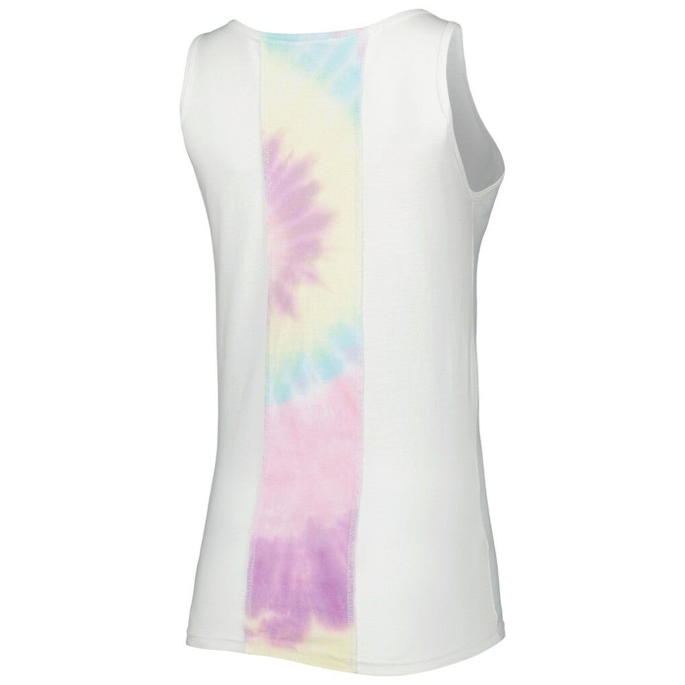 Chicago Cubs Refried Apparel Women's Tie-Dye Tank Top White