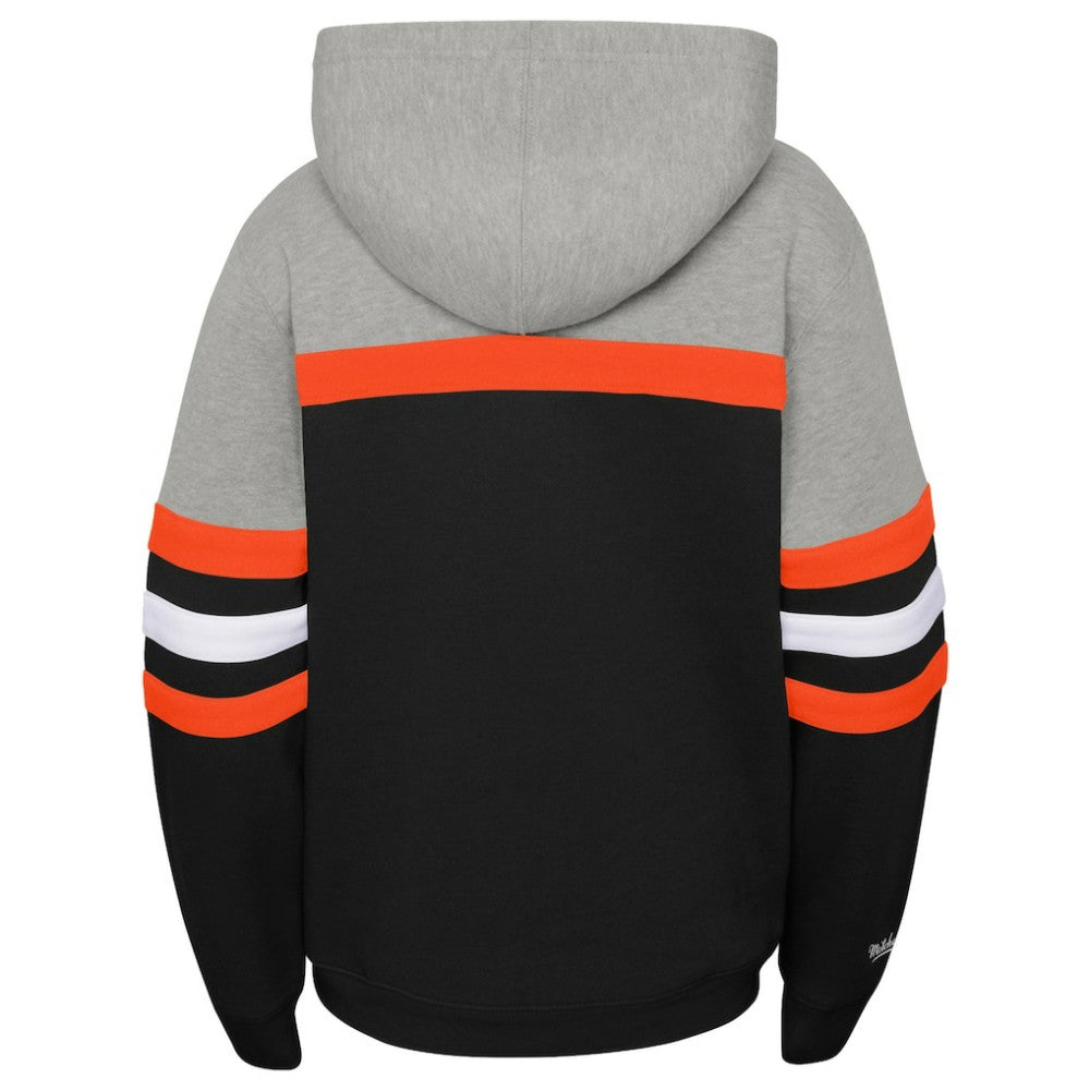 San Francisco Giants Youth Cooperstown Collection Head Coach Pullover Hoodie Heather Gray/Black