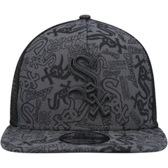 Chicago White Sox Repeat A-Frame 9FIFTY Trucker Snapback Hat Black