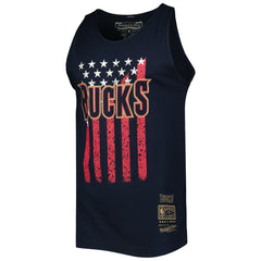 Milwaukee Bucks Hardwood Classics Americana Stars and Stripes Tank Top - Navy sale