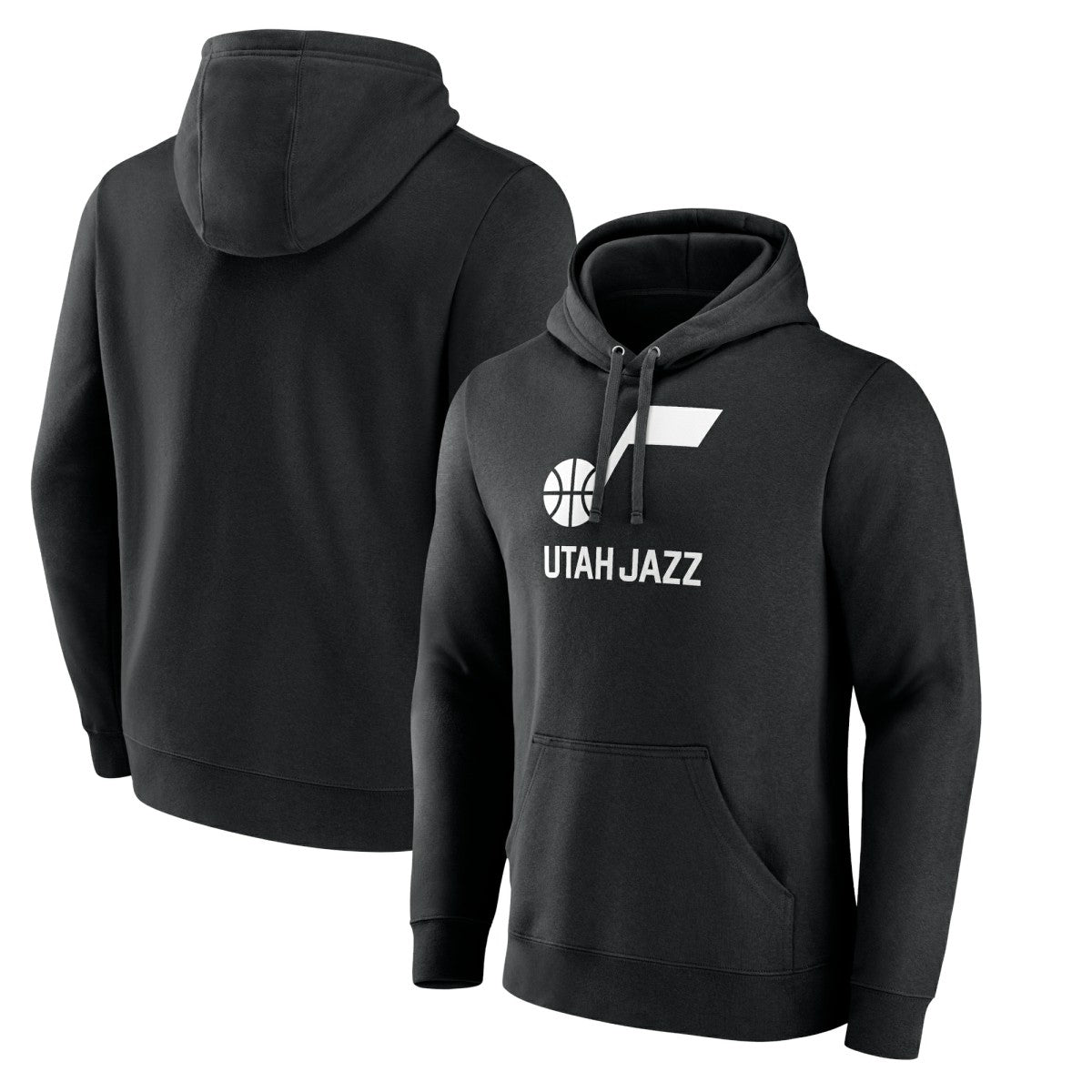 Utah Jazz Wordmark Team Logo Pullover Hoodie - Black discount