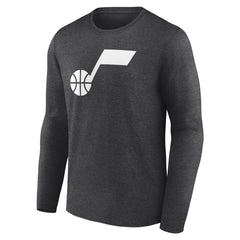 Utah Jazz Primary Logo Team Long Sleeve T-Shirt - Heathered Charcoal shop
