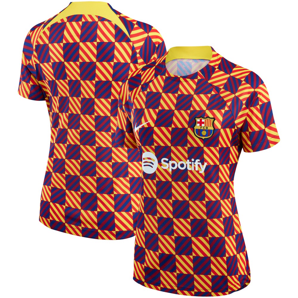 Barcelona Women's 2022/23 Pre-Match Raglan Performance Top - Yellow sale