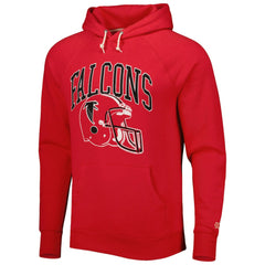 Atlanta Falcons Homage Retro Helmet Tri-Blend Raglan Pullover Hoodie - Red sale