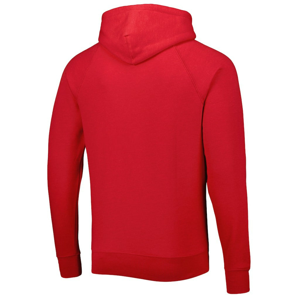 Atlanta Falcons Homage Retro Helmet Tri-Blend Raglan Pullover Hoodie - Red sale