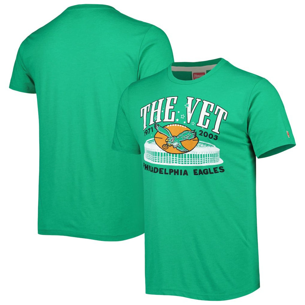 Philadelphia Eagles Homage Stadium Tri-Blend T-Shirt - Green for sale