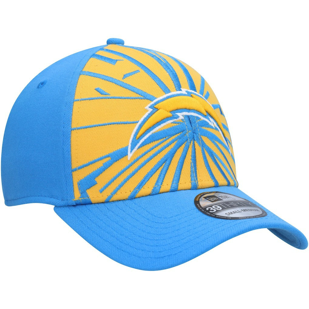 Los Angeles Chargers New Era Shattered 39THIRTY Flex Hat - Gold/Powder Blue for sale
