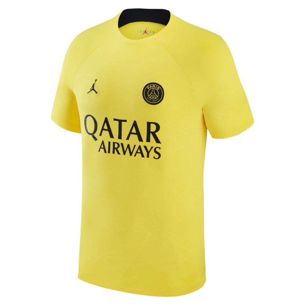 Paris Saint-Germain Jordan Brand 2022/23 Pre-Match Top - Yellow discount