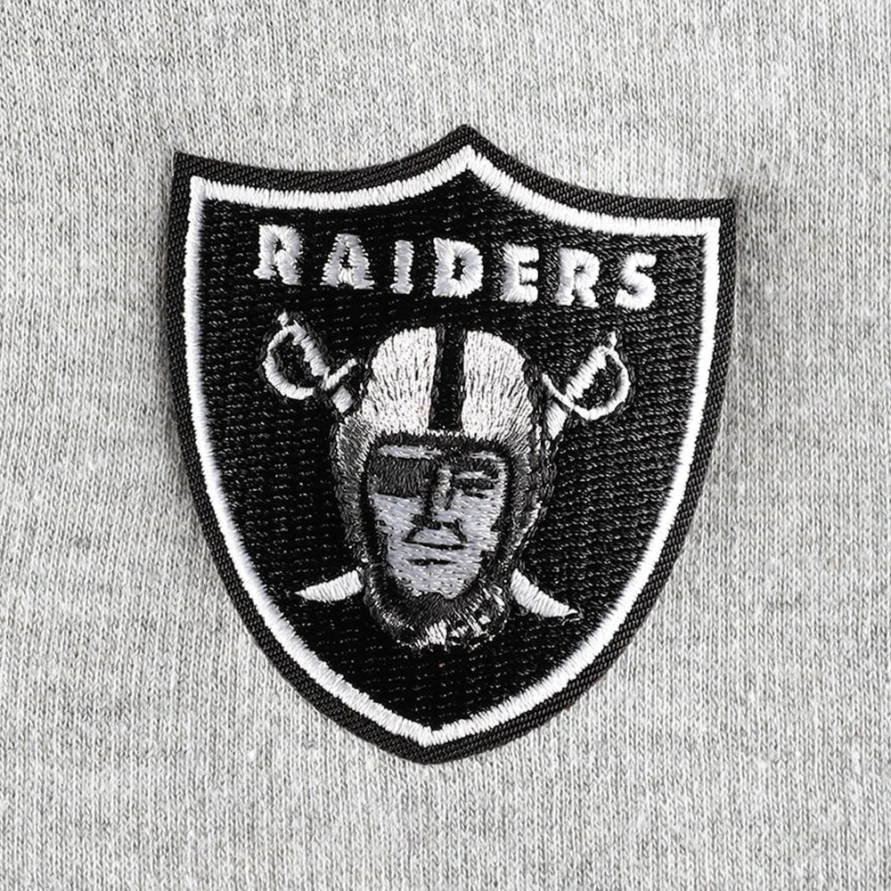 Las Vegas Raiders Antigua Women's Lightweight Jackpot Raglan Half-Zip Pullover Hoodie - Heather Gray cheap