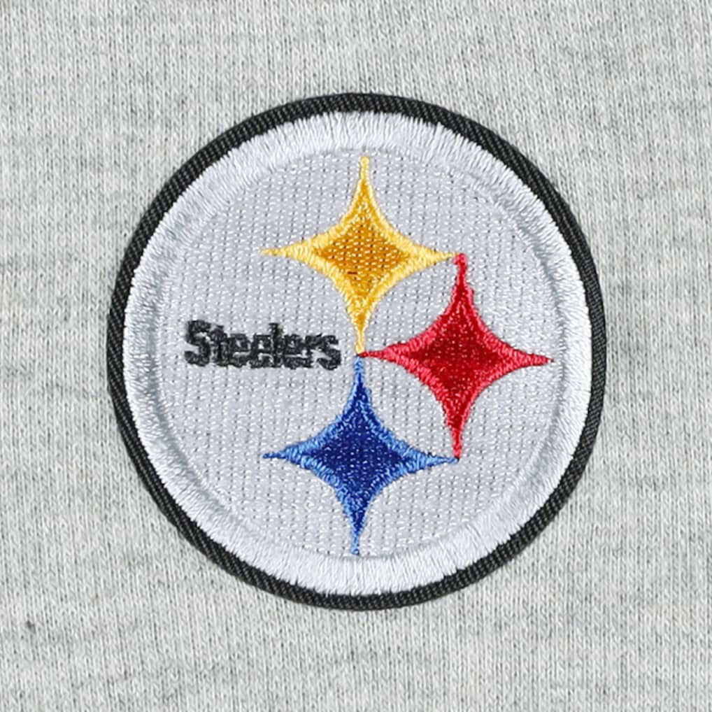 Pittsburgh Steelers Antigua Women's Lightweight Jackpot Raglan Half-Zip Pullover Hoodie - Heather Gray cheap