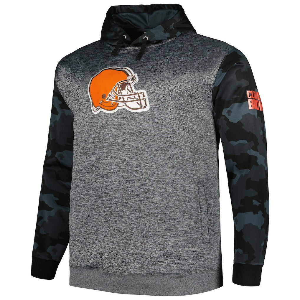 Cleveland Browns Big & Tall Camo Pullover Hoodie - Heather Charcoal outlet