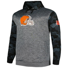 Cleveland Browns Big & Tall Camo Pullover Hoodie - Heather Charcoal outlet