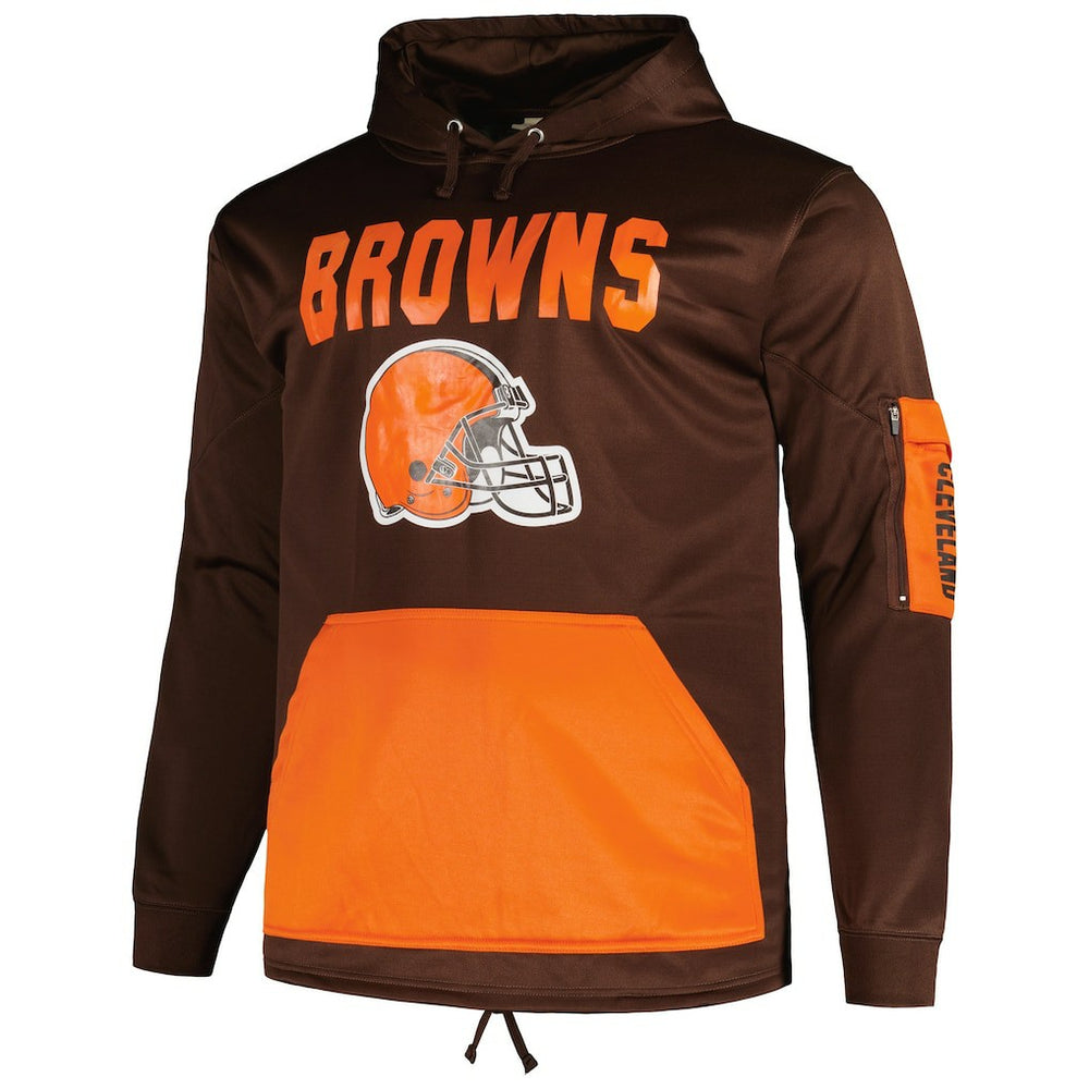 Cleveland Browns Big & Tall Pullover Hoodie - Brown outlet