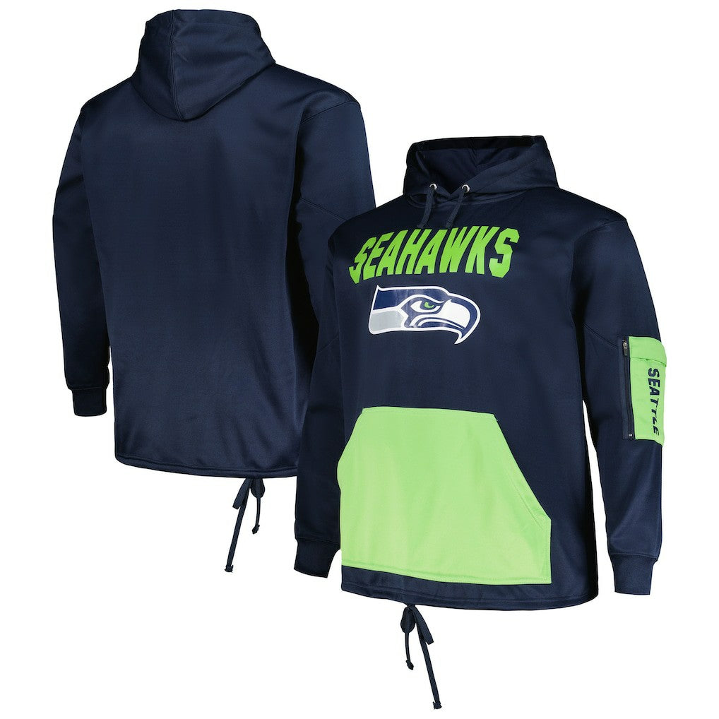 Seattle Seahawks Big & Tall Pullover Hoodie - College Navy for sale