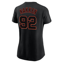 Alyssa Nakken San Francisco Giants Women's Name & Number T-Shirt Black
