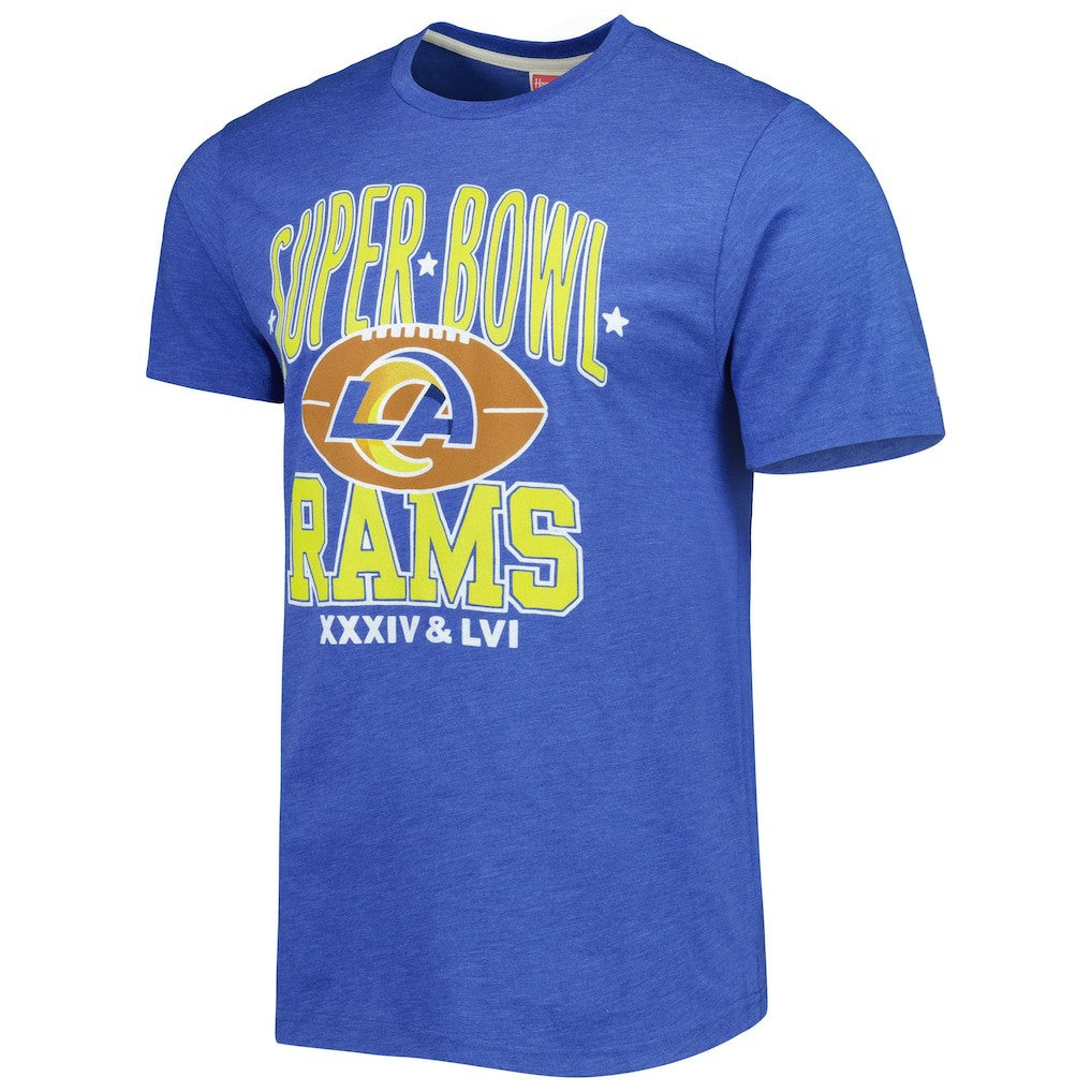 Los Angeles Rams Homage Super Bowl Classics Tri-Blend T-Shirt - Royal sale