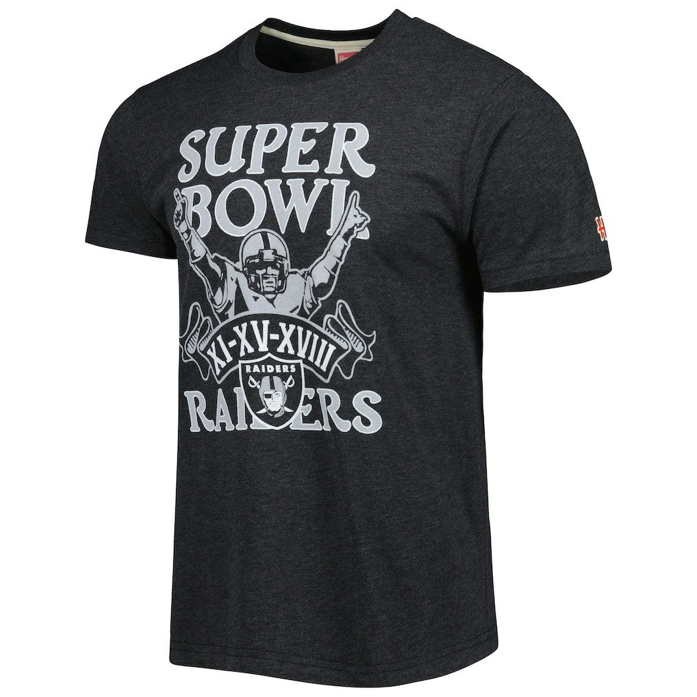 Las Vegas Raiders Homage Super Bowl Classics Tri-Blend T-Shirt - Charcoal outlet