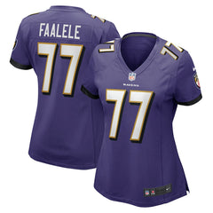 Daniel Faalele Baltimore Ravens Women's Player Game Jersey - Purple on sale
