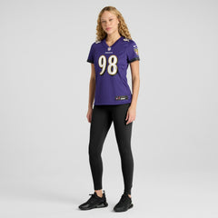 Travis Jones Baltimore Ravens Women's Player Game Jersey - Purple on sale