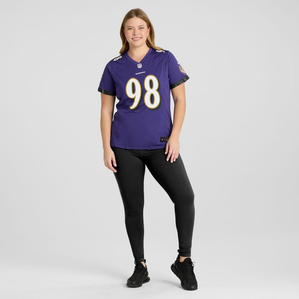 Travis Jones Baltimore Ravens Women's Player Game Jersey - Purple on sale