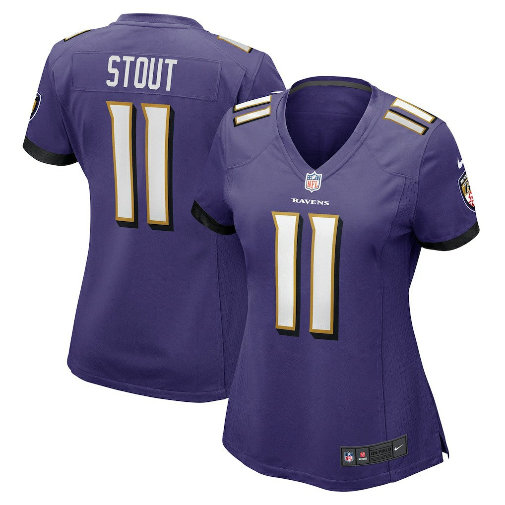 Jordan Stout Baltimore Ravens Women's Player Game Jersey - Purple outlet