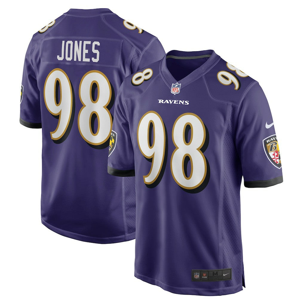 Travis Jones Baltimore Ravens Player Game Jersey - Purple on sale