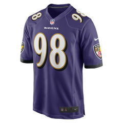 Travis Jones Baltimore Ravens Player Game Jersey - Purple on sale