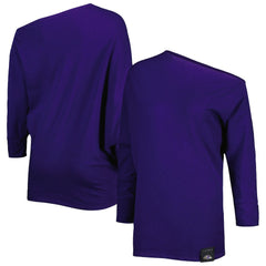 Baltimore Ravens KIYA TOMLIN Women's Twisted Tri-Blend Asymmetrical 3/4-Dolman Sleeve Sweatshirt - Purple online