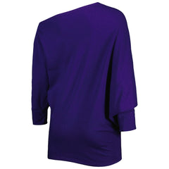 Baltimore Ravens KIYA TOMLIN Women's Twisted Tri-Blend Asymmetrical 3/4-Dolman Sleeve Sweatshirt - Purple online