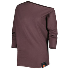 Cleveland Browns KIYA TOMLIN Women's Twisted Tri-Blend Asymmetrical 3/4-Dolman Sleeve Sweatshirt - Brown outlet