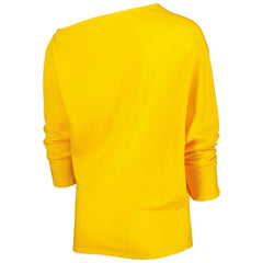 Pittsburgh Steelers KIYA TOMLIN Women's Twisted Tri-Blend Asymmetrical 3/4-Dolman Sleeve Sweatshirt - Gold outlet