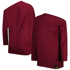 Washington Commanders KIYA TOMLIN Women's Twisted Tri-Blend Asymmetrical 3/4-Dolman Sleeve Sweatshirt - Burgundy sale