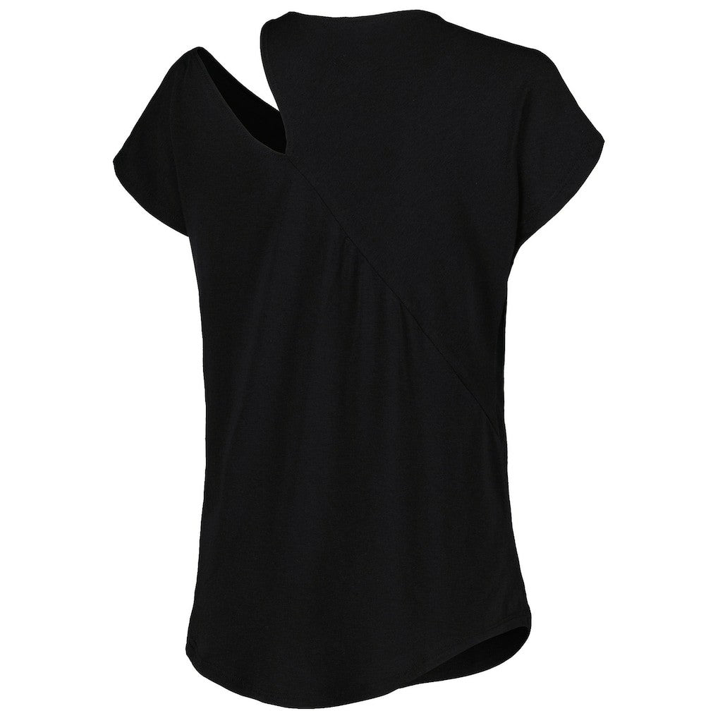 Buffalo Bills KIYA TOMLIN Women's Cut Out Tri-Blend Shirt - Black discount