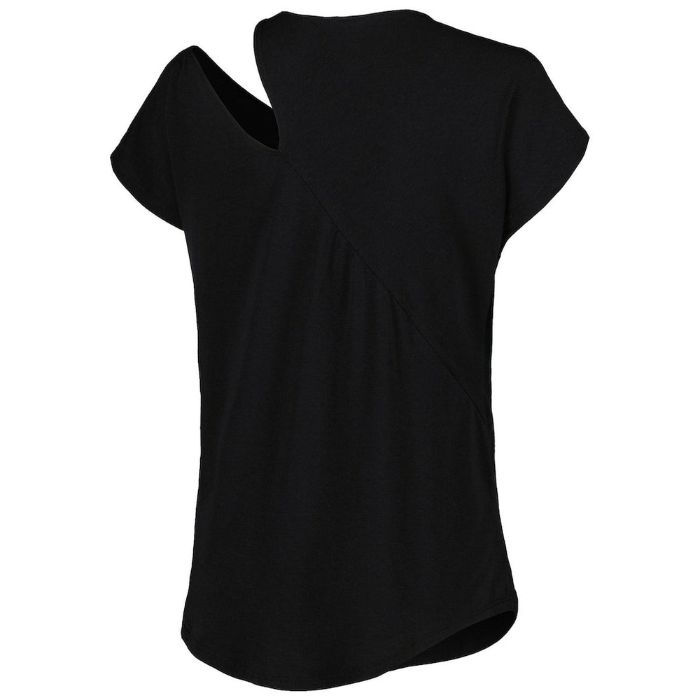 Buffalo Bills KIYA TOMLIN Women's Cut Out Tri-Blend Shirt - Black discount