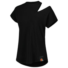 Cleveland Browns KIYA TOMLIN Women's Cut Out Tri-Blend Shirt - Black sale