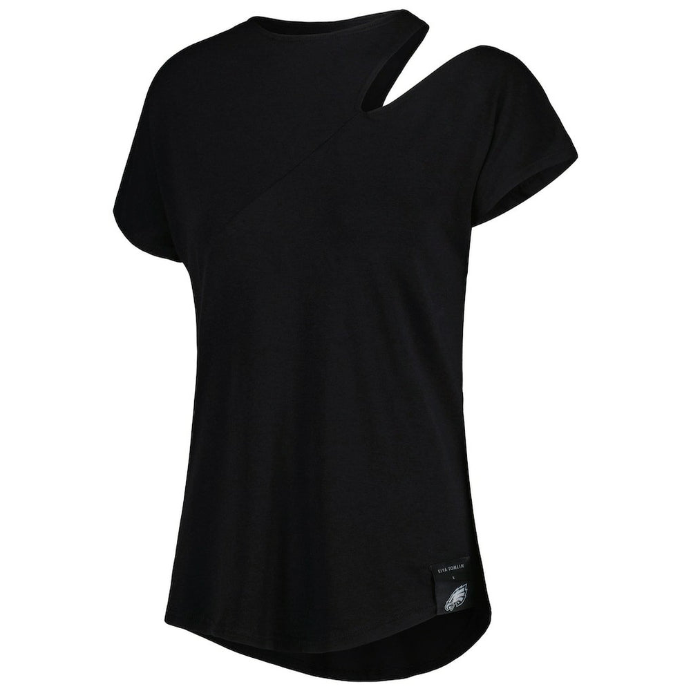 Philadelphia Eagles KIYA TOMLIN Women's Cut Out Tri-Blend Shirt - Black outlet