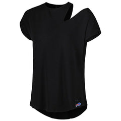 Pittsburgh Steelers KIYA TOMLIN Women's Cut Out Tri-Blend Shirt - Black on sale