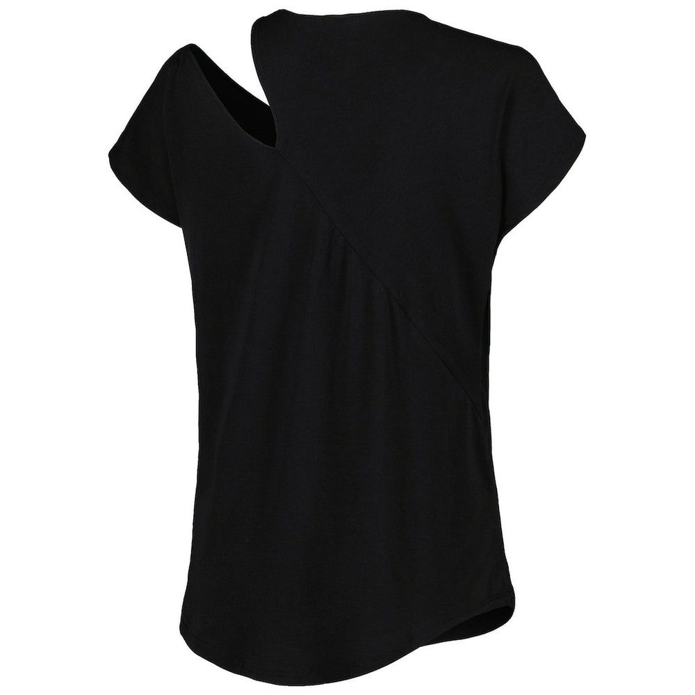 Pittsburgh Steelers KIYA TOMLIN Women's Cut Out Tri-Blend Shirt - Black on sale