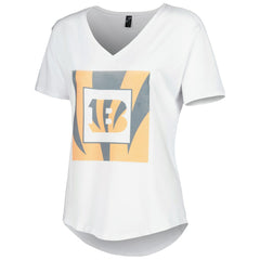 Cincinnati Bengals KIYA TOMLIN Women's V-Neck T-Shirt - White outlet