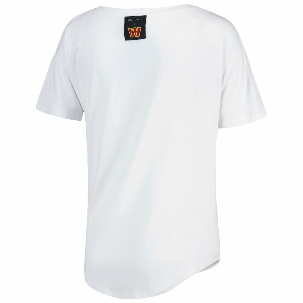 Washington Commanders KIYA TOMLIN Women's V-Neck T-Shirt - White on sale