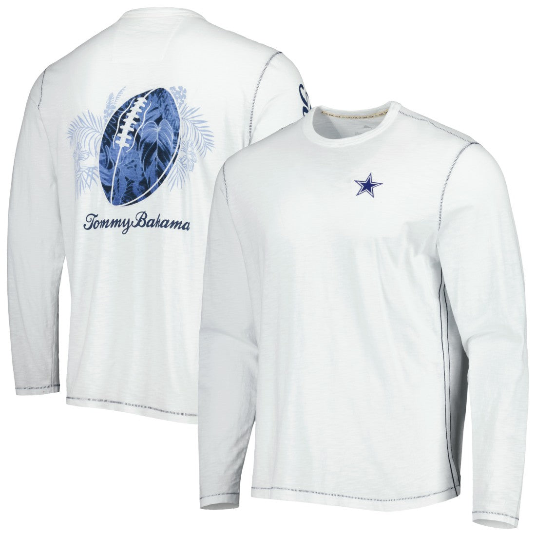 Dallas Cowboys Laces Out Billboard Long Sleeve T-Shirt - White on sale