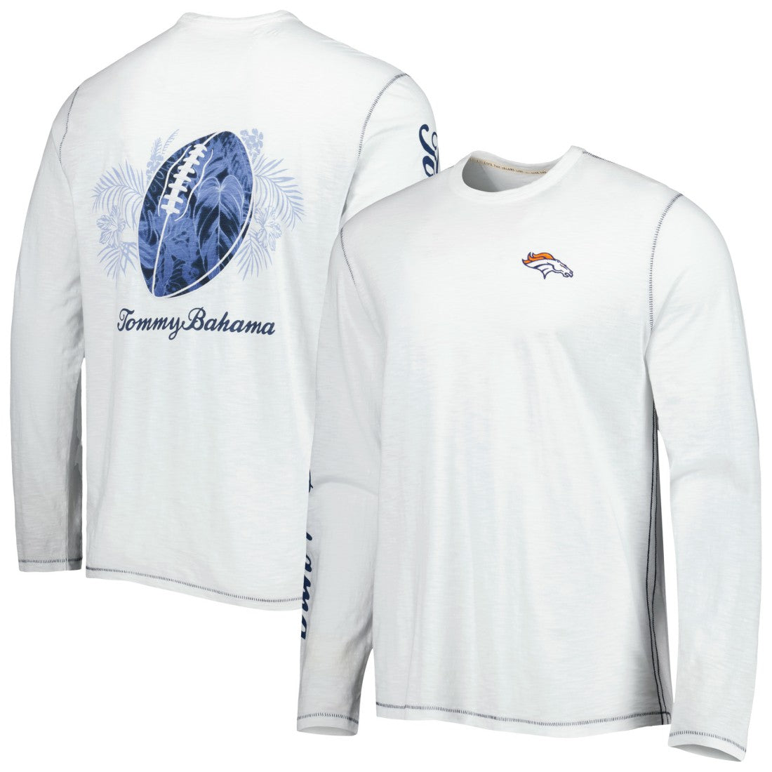 Denver Broncos Laces Out Billboard Long Sleeve T-Shirt - White cheap
