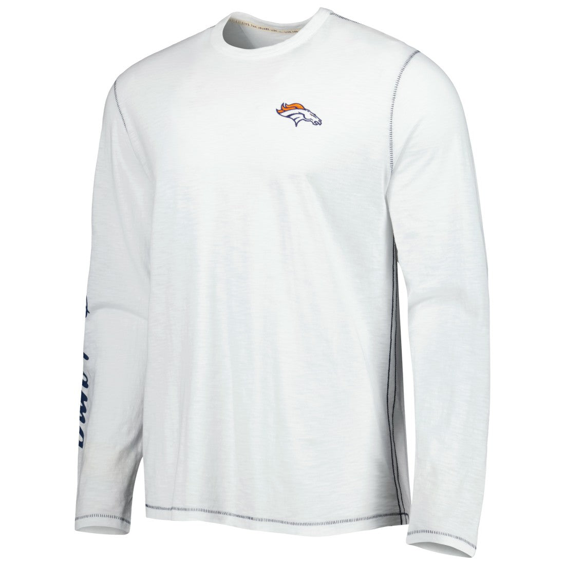 Denver Broncos Laces Out Billboard Long Sleeve T-Shirt - White cheap