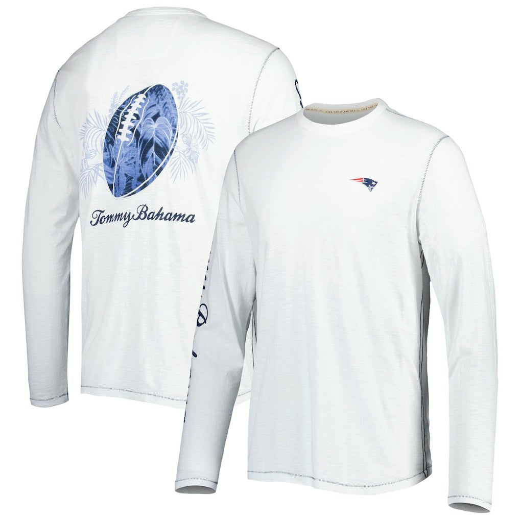 New England Patriots Laces Out Billboard Long Sleeve T-Shirt - White discount