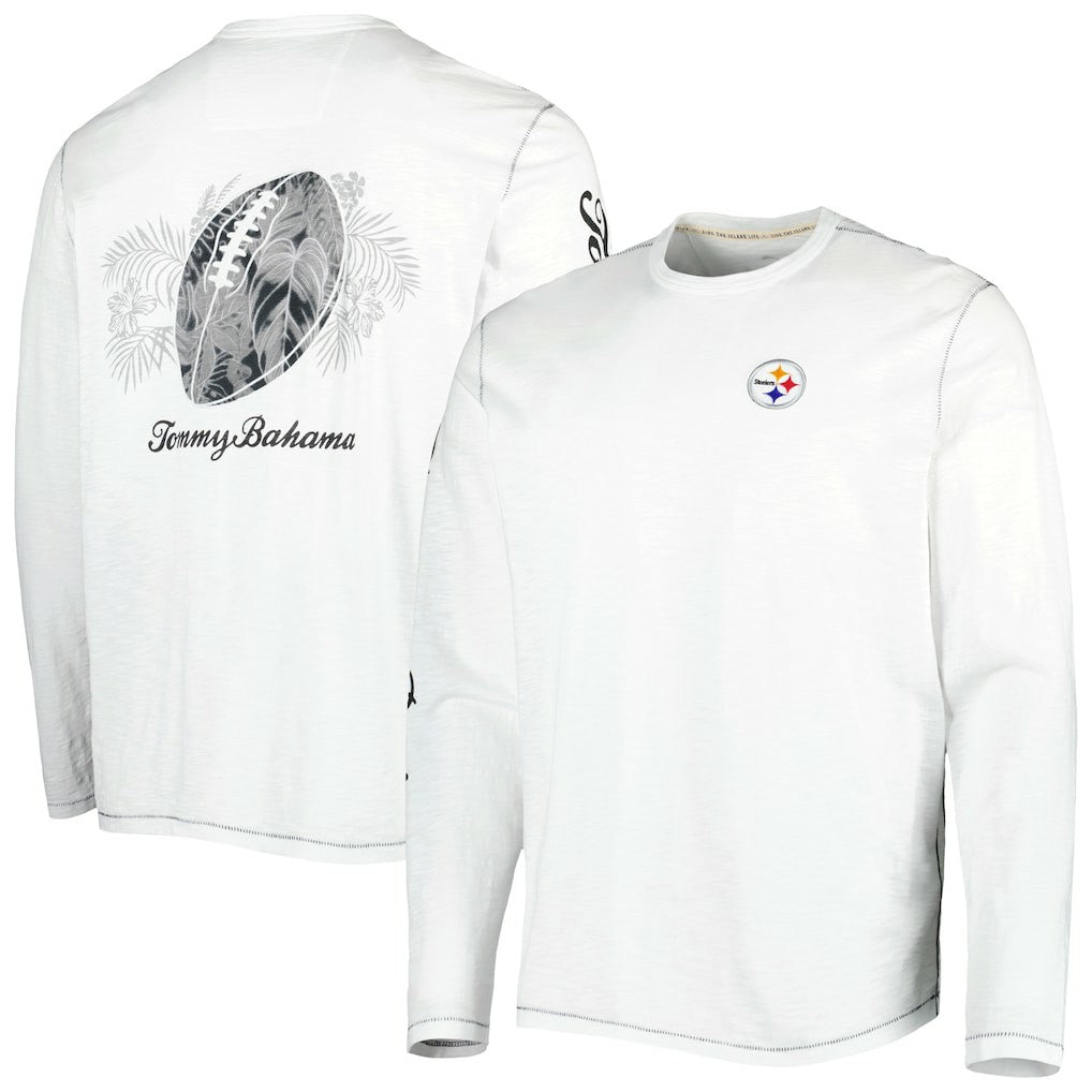 Pittsburgh Steelers Laces Out Billboard Long Sleeve T-Shirt - White on sale