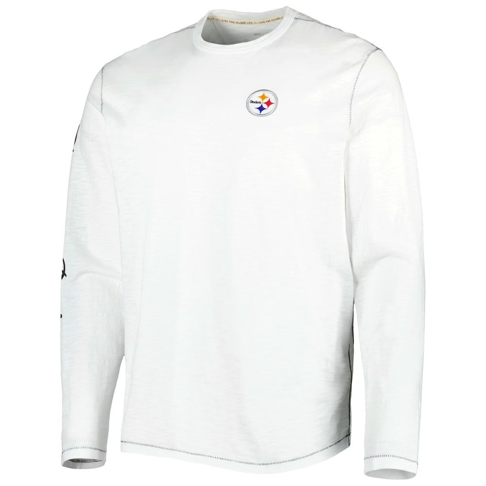 Pittsburgh Steelers Laces Out Billboard Long Sleeve T-Shirt - White on sale