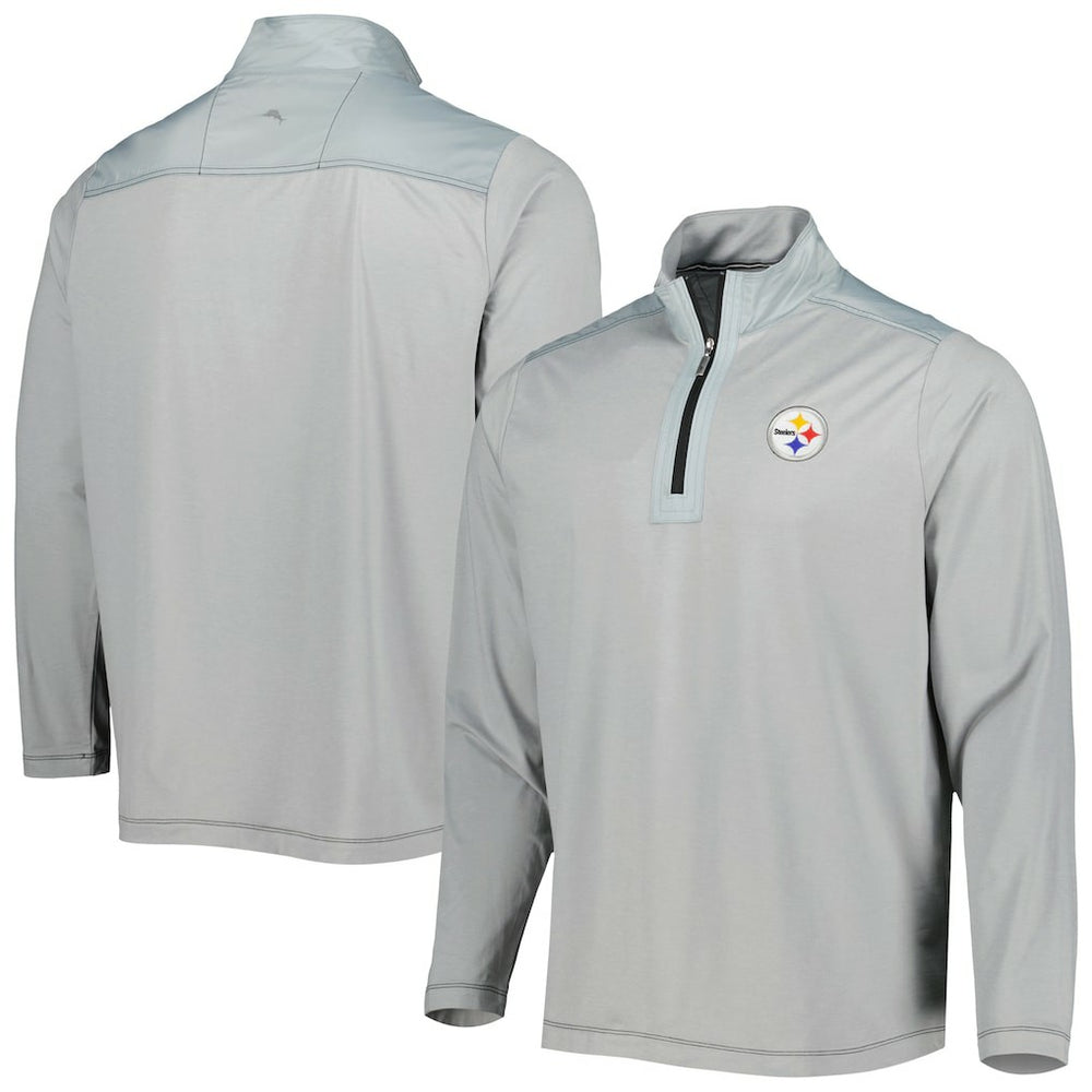Pittsburgh Steelers On Deck IslandZone Half-Zip Jacket - Gray outlet