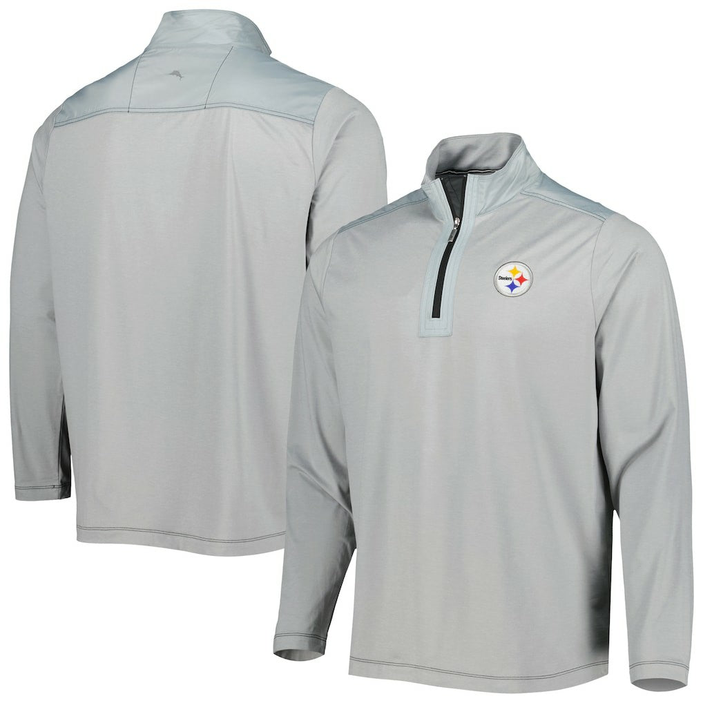 Pittsburgh Steelers On Deck IslandZone Half-Zip Jacket - Gray outlet