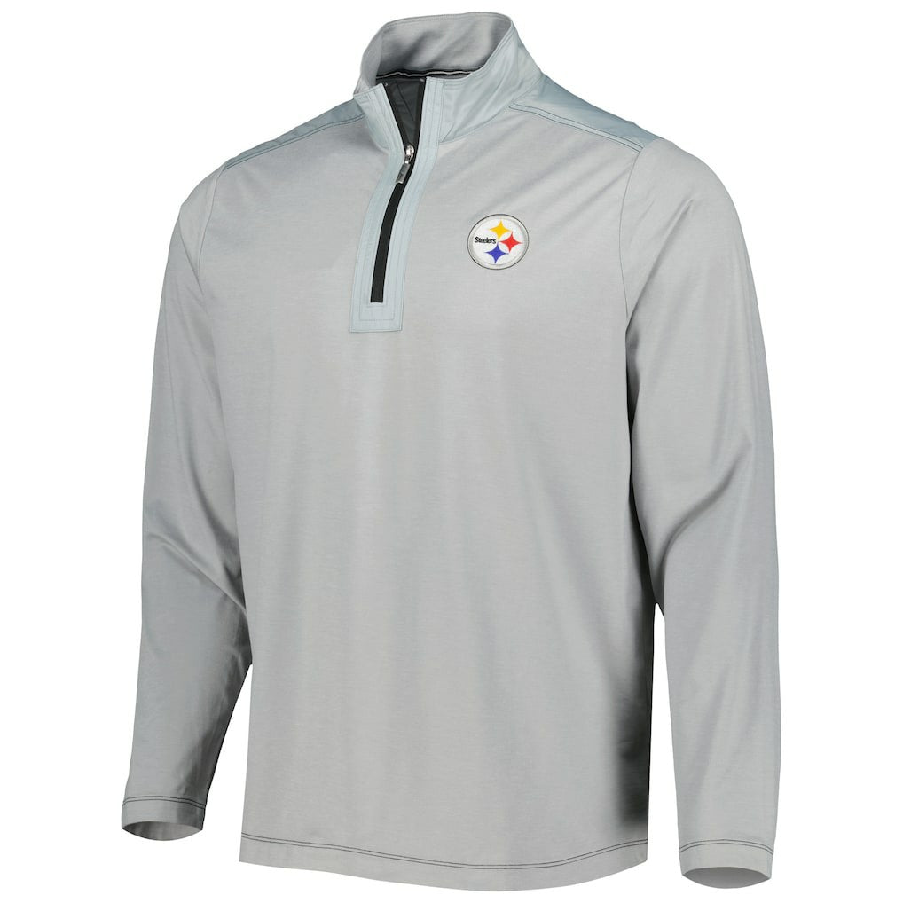 Pittsburgh Steelers On Deck IslandZone Half-Zip Jacket - Gray outlet