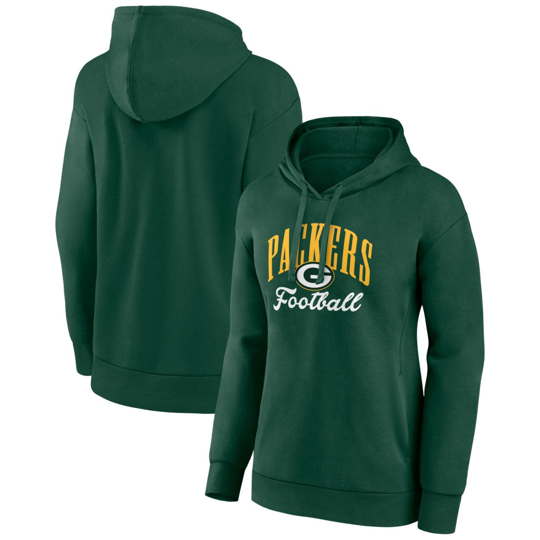 Green Bay Packers Women's Team Logo Victory Script Pullover Hoodie - Green discount